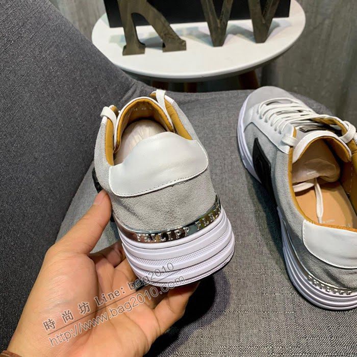 philipp plein男鞋 高端精品 百搭爆款 牛皮鞋 菲利普男士休閒鞋  jpx1421